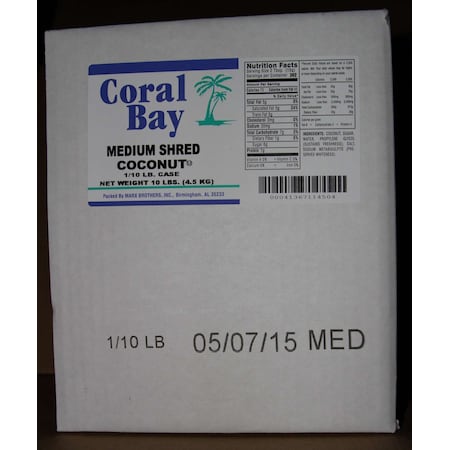 Coral Bay Coral Bay Medium Shred Coconut 10lbs CB042